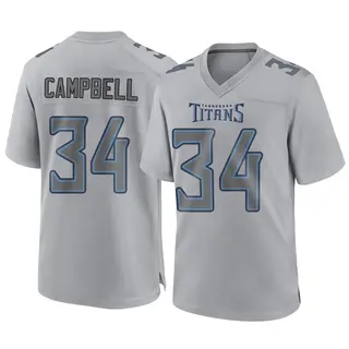 Game Men's Earl Campbell Tennessee Titans Nike Atmosphere Fashion Jersey - Gray