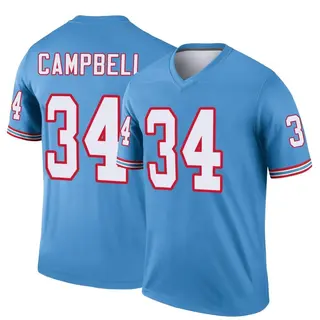 Legend Men's Earl Campbell Tennessee Titans Nike Oilers Throwback Jersey - Light Blue