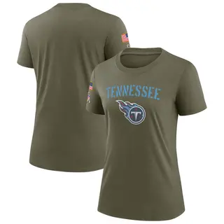 Tennessee Titans Nike Women's 2019 Salute to Service Legend Scoopneck  Raglan 3/4 Sleeve T-Shirt - Khaki