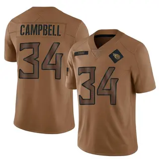 Limited Men's Earl Campbell Tennessee Titans Nike 2023 Salute To Service Jersey - Brown