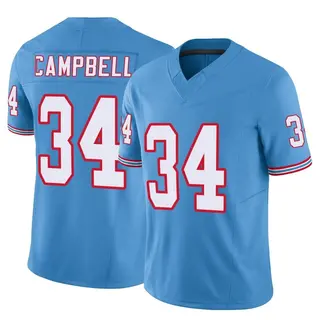 Limited Men's Earl Campbell Tennessee Titans Nike Vapor F.U.S.E. Jersey - Light Blue