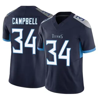 Limited Men's Earl Campbell Tennessee Titans Nike Vapor F.U.S.E. Jersey - Navy